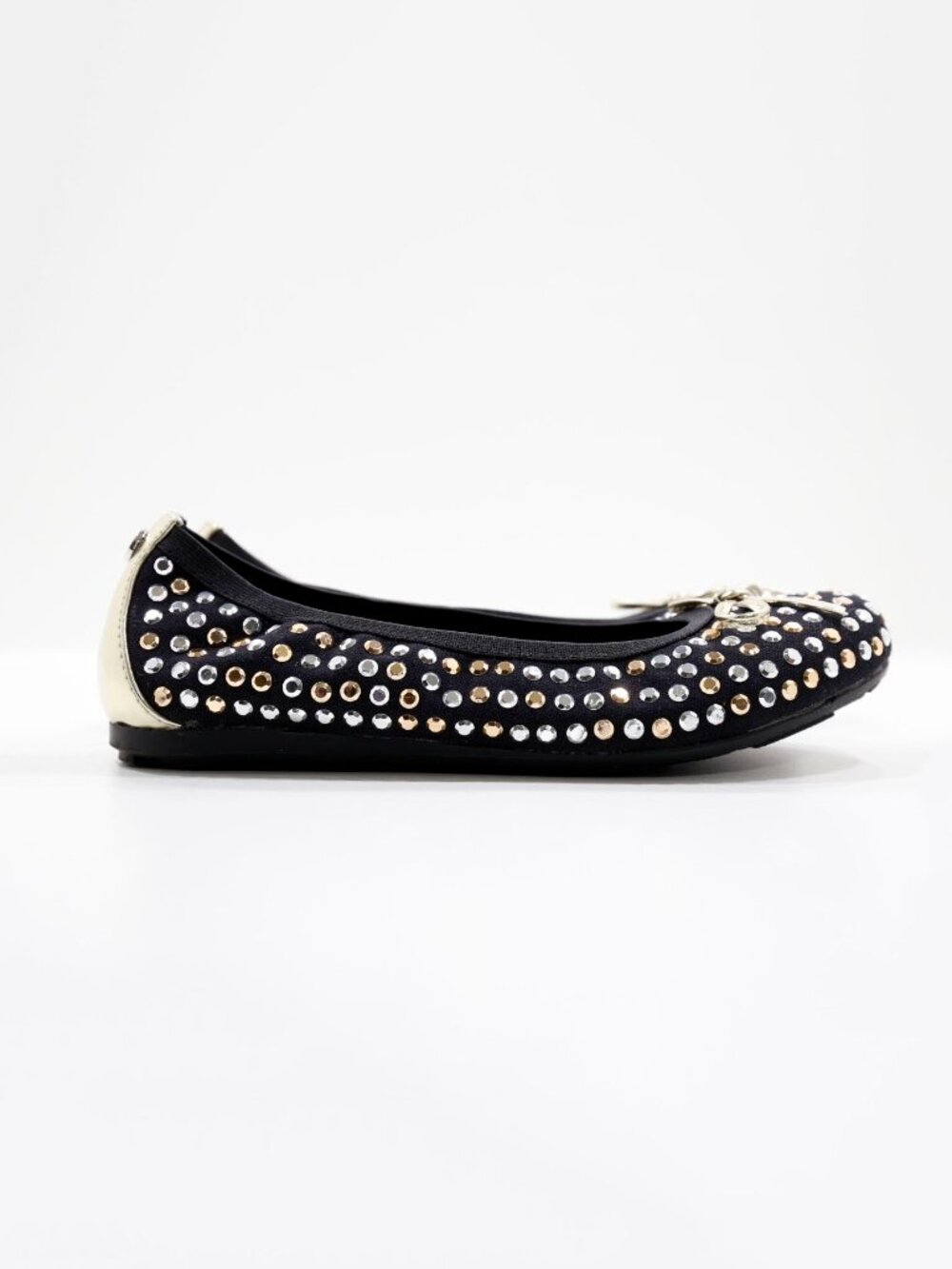 Stuart Weitzman Fannie Tara Black Silver & Gold Ballet Flats - Girls' 1 - Picture 3 of 7
